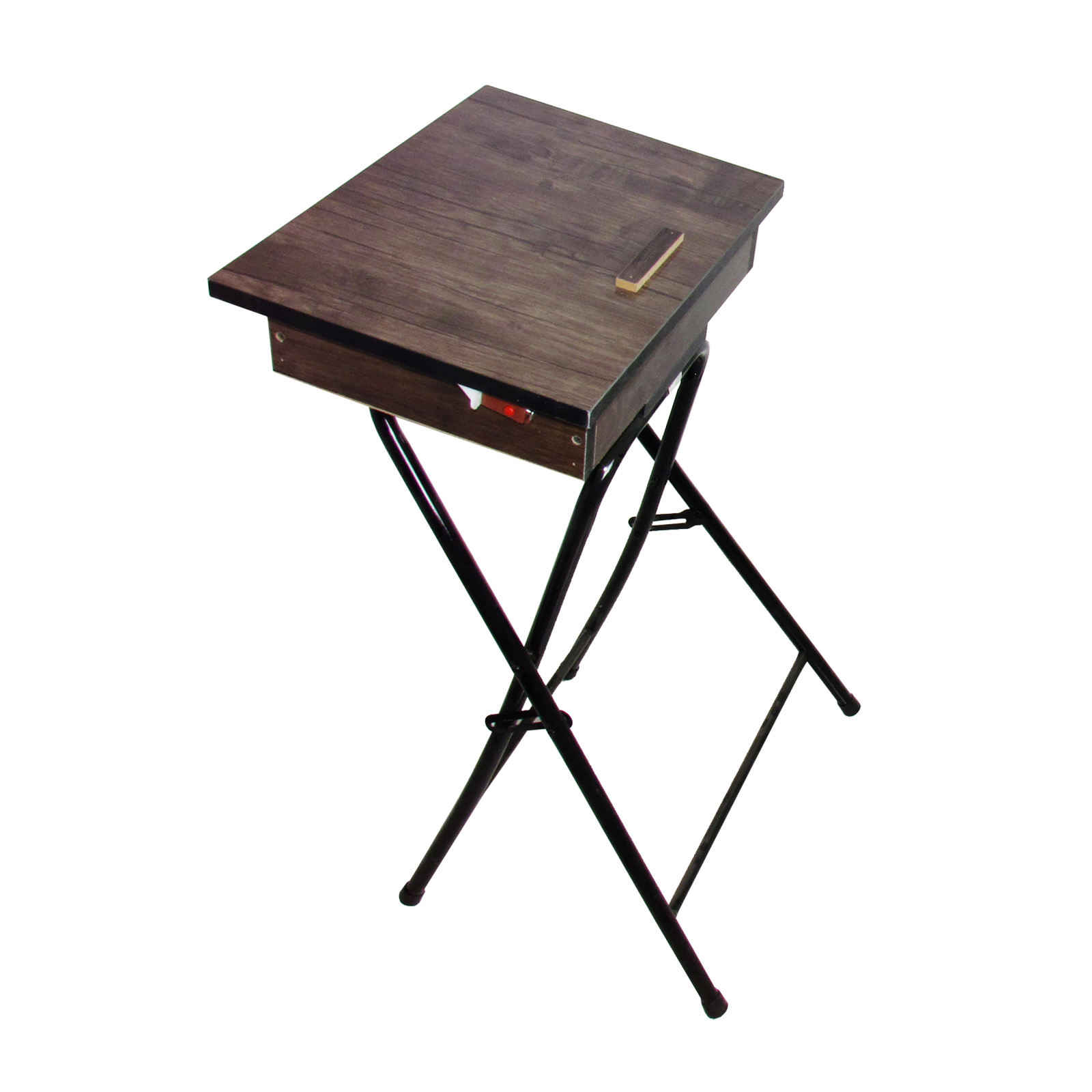 Set aus stapelbarem Gebetsstuhl & Tisch für Salah & Muslime, braun