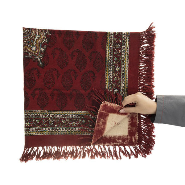 Persisches Tischtuch: Isfahans traditionelle Kalamkari Blockdruck Rot