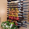 Vertikaler Gasbrenner Grill für Kebabs mit 10-Spieß-Ständer