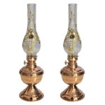 Persische Kupfer-Petroleumlampe Modell Shah Abbas (2x)
