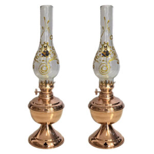Persische Kupfer-Petroleumlampe Modell Shah Abbas (2x)