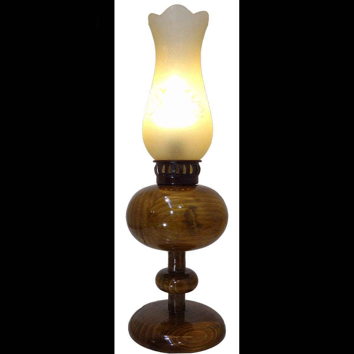 Persische Holz-Petroleumlampe Modell Raika