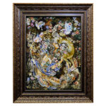 Handgeknüpfter persischer Wandteppich aus Tabriz, der eine Miniatur darstellt