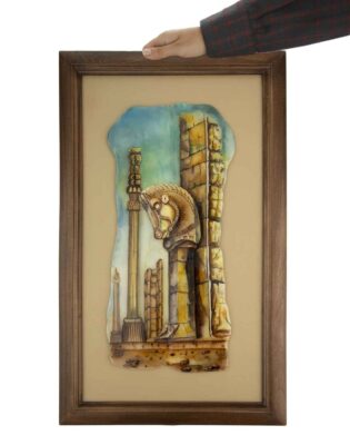 Gerahmte Stein Kunst mit dem Muster Takht-E Jamshid