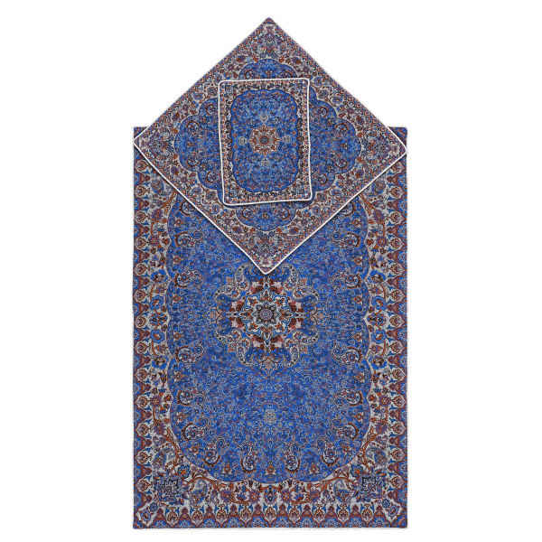 Persische Termeh-Gebetsmatte Luxus Islamische Sajada Blau