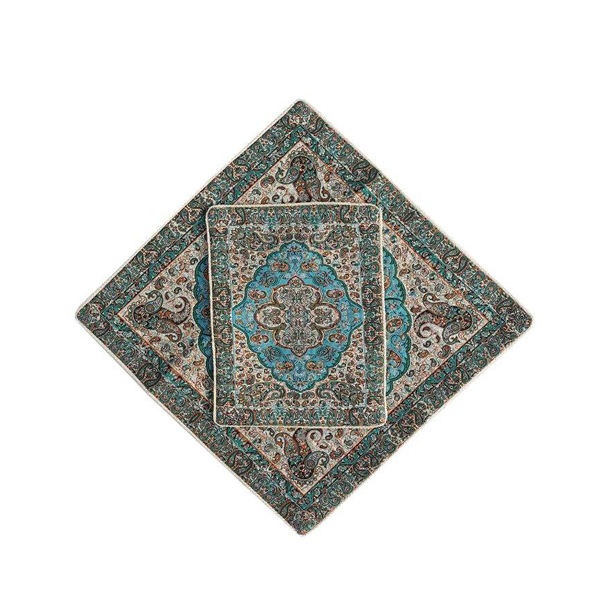 Persische Termeh-Gebetsmatte Luxus Islamische Sajada Blau