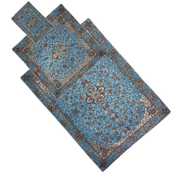 Persische Termeh-Gebetsmatte Luxus Islamische Sajada Blau