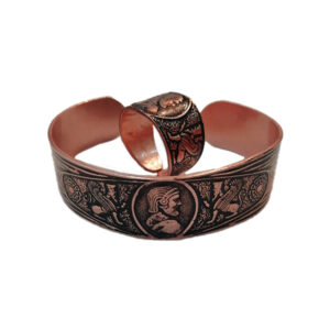 Set aus persischem Kupferring & Armband Modell Achaimeniden
