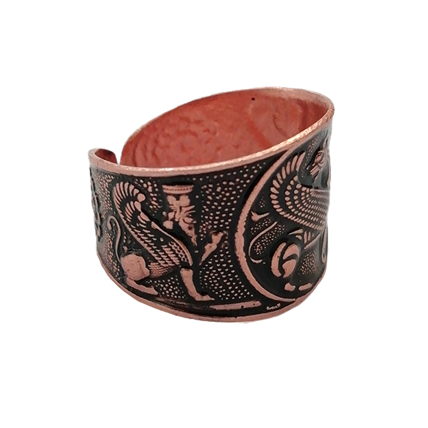 Set aus persischem Kupferring & Armband Modell Achaimeniden