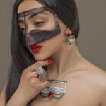 Handgefertigte Omani Burka – Golf-Burqa Grau