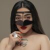 Handgefertigte Omani Burka - Golf-Burqa Grau