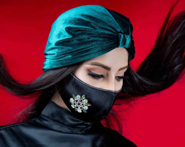 Handgefertigte Bestickte Gesichtsmaske für Frauen