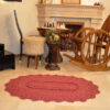Handgewebter Boho-Makramee-Boden-Teppich – Ovalform
