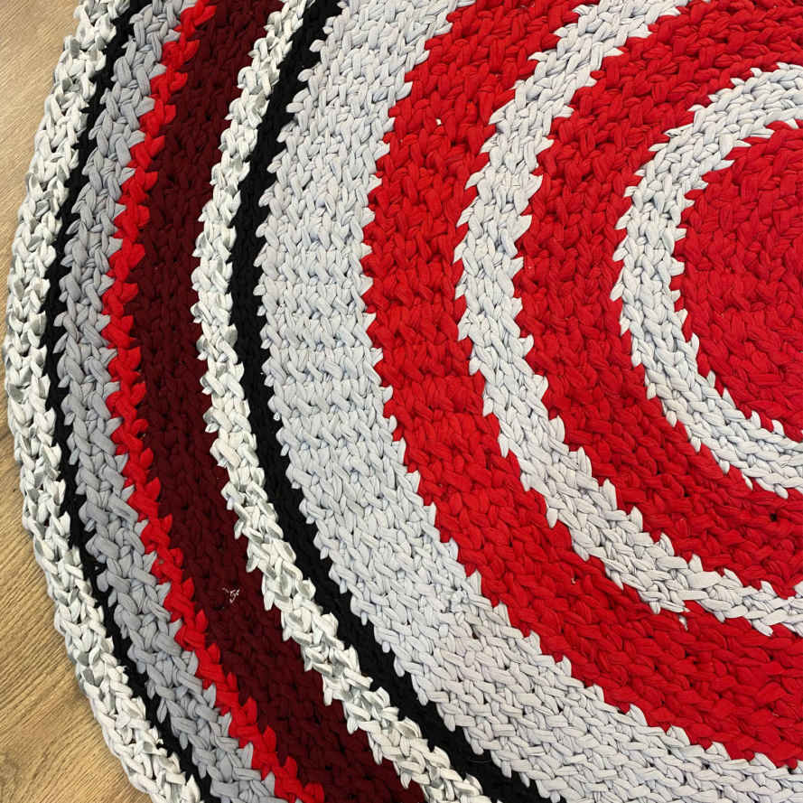 Handgewebter Boho-Makramee-Boden-Teppich – Teriko-Muster