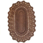 Handgewebter Boho-Makramee-Boden-Teppich – Braune Farbe