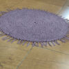 Handgewebter Boho-Makramee-Boden-Teppich – Violette Farbe