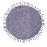 Handgewebter Boho-Makramee-Boden-Teppich – Violette Farbe