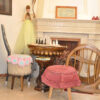 Handgewebter Boho-Makramee-Boden-Teppich – Rote Farbe