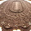 Handgewebter Boho-Makramee-Boden-Teppich – Braune Farbe
