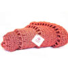 Handgewebter Boho-Makramee-Boden-Teppich – Rote Farbe