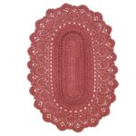 Handgewebter Boho-Makramee-Boden-Teppich – Ovalform