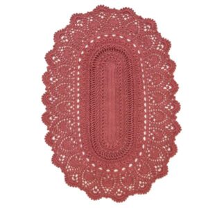 Handgewebter Boho-Makramee-Boden-Teppich – Ovalform