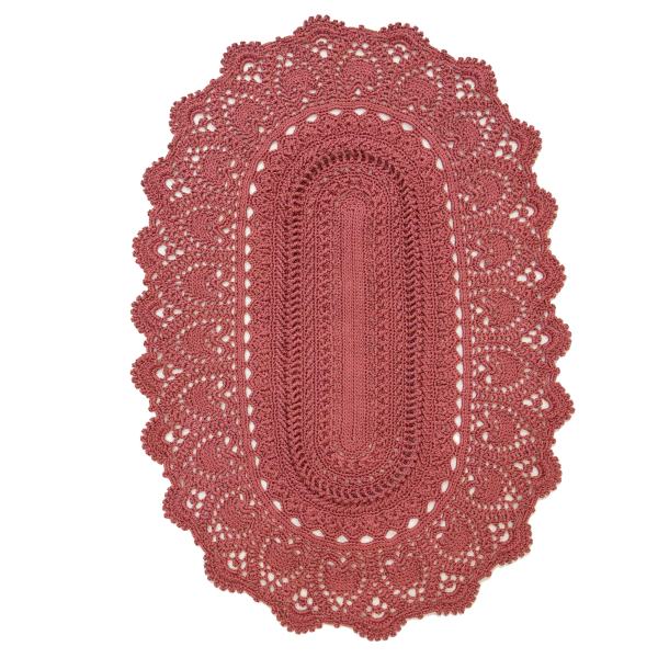 Handgewebter Boho-Makramee-Boden-Teppich – Ovalform