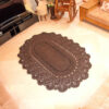 Handgewebter Boho-Makramee-Boden-Teppich – Braune Farbe