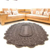 Handgewebter Boho-Makramee-Boden-Teppich – Braune Farbe