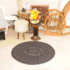 Handgewebter Boho-Makramee-Boden-Teppich – Sonnenmuster