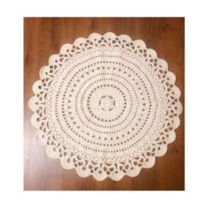 Handgewebter Boho-Makramee-Boden-Teppich – Design „Strahlende Sonne“