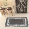 Handgewebter Boho-Makramee-Boden-Teppich – Graue Farbe