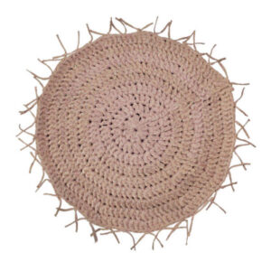 Handgewebter Boho-Makramee-Boden-Teppich – Runde Form