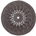 Handgewebter Boho-Makramee-Boden-Teppich – Sonnendesign