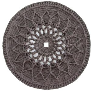 Handgewebter Boho-Makramee-Boden-Teppich – Sonnendesign