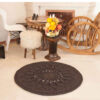Handgewebter Boho-Makramee-Boden-Teppich – Sonnendesign