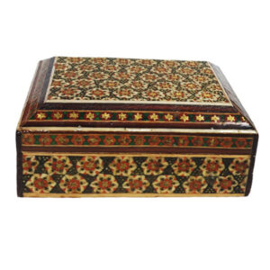 Handgefertigte Holz-Schmuckbox mit persischem Khatam-Design – Chehel Sotoon