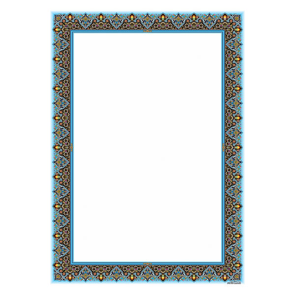 Karmesinrotes Tazhib A4 Papier - Fisch (10x)