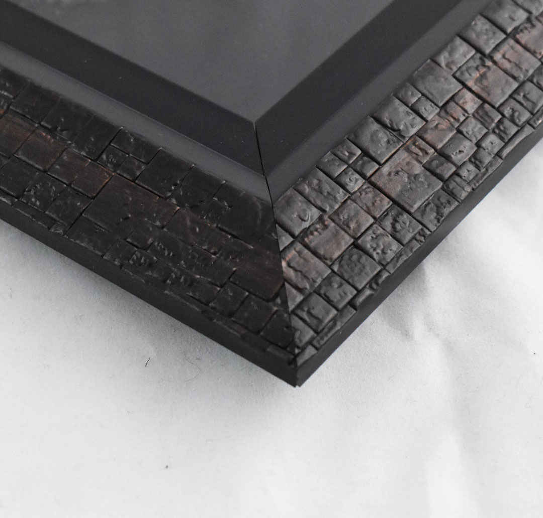 Gerahmte islamische Kalligraphie-Intarsien-Holzkunst – Ali Valiollah