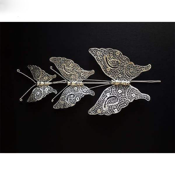 Persische Filigrane Silberne Schmetterlinge – Modell Malilehkari