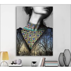 Persische Holzposter-Druck – Dokhtar Wandkunst
