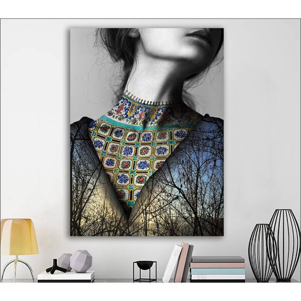 Persische Holzposter-Druck - Dokhtar Wandkunst