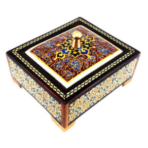 Handgefertigte Holz-Schmuckbox mit persischem Khatam-Design – Minister