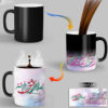 Persische Keramik Kaffeetasse - Thermosensitiv Gedicht Kalligraphie