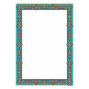 Meeresgrünes Tazhib A4 Papier – Slimi (10x)