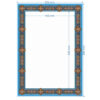 Azurblaues Tazhib A4 Papier Modell Slimi (10x)