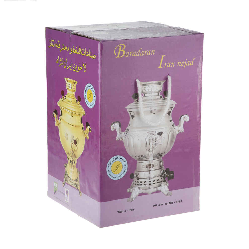 Persischer Gas-Samowar Teekocher Traditionelles Design Glatte Oberfläche 6-Liter