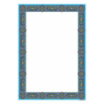 Blaues Tazhib A4 Papier (100x)