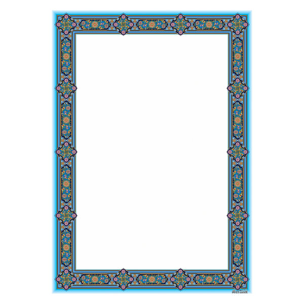 Blaues Tazhib A4 Papier (100x)