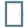 Blaues Tazhib A4 Papier (100x)